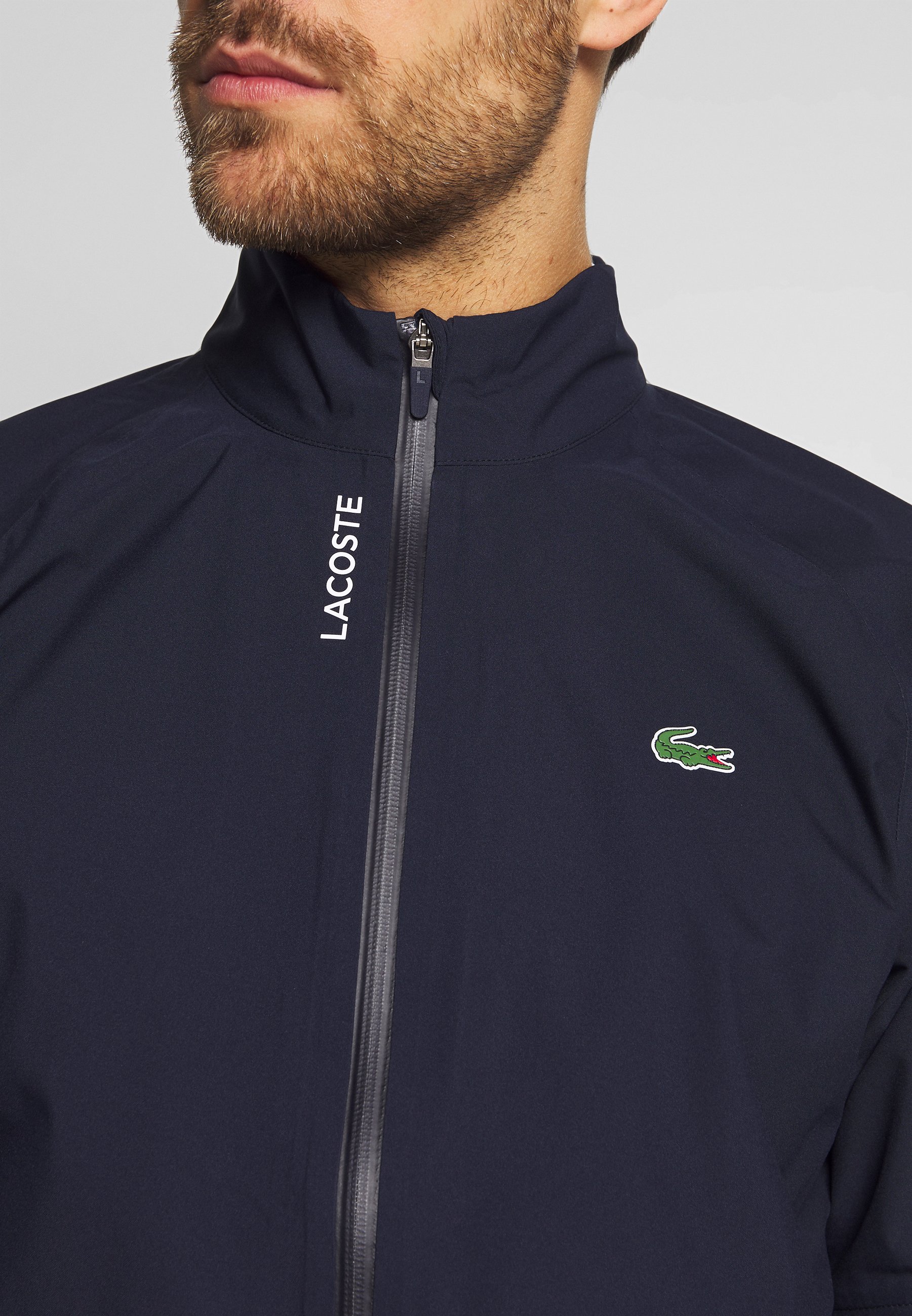 lacoste jacket navy blue