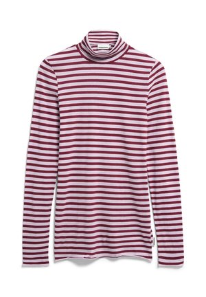 ARMEDANGELS, GRAZILIANAA STRIPES - Langarmshirt - moonlit lilac-velvet red