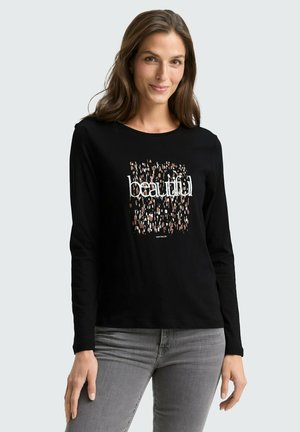 MIT PRINT - Longsleeve - deep black