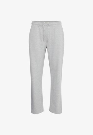 Heledat hallid dressipüksid pehmest puuvillakangast. Omavad elastset vöökohaga paela ja sirget sääremustri.