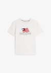 MAIN FLAG REGULAR TEE - AMERICANA CAPSULE - Μπλουζάκι με στάμπα - ivory petal
