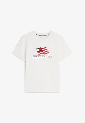 Tommy Hilfiger, MAIN FLAG REGULAR TEE - AMERICANA CAPSULE - T-shirt print - ivory petal