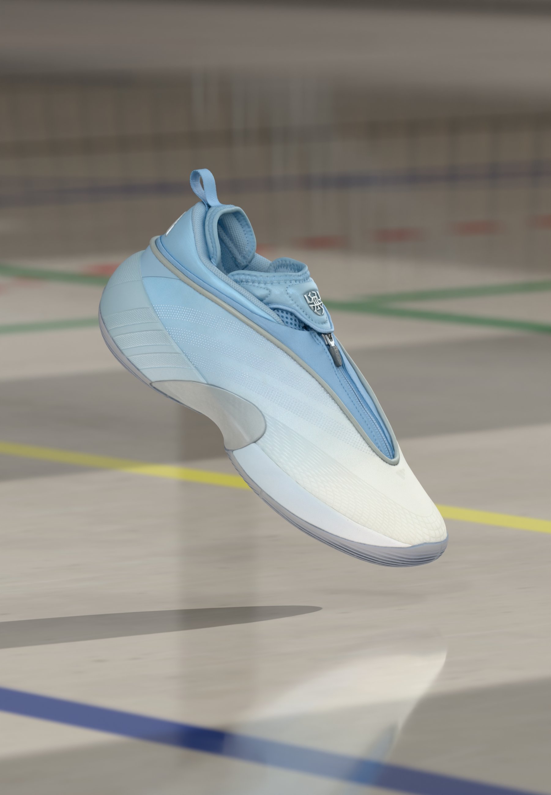 blue and silver basketball shoes