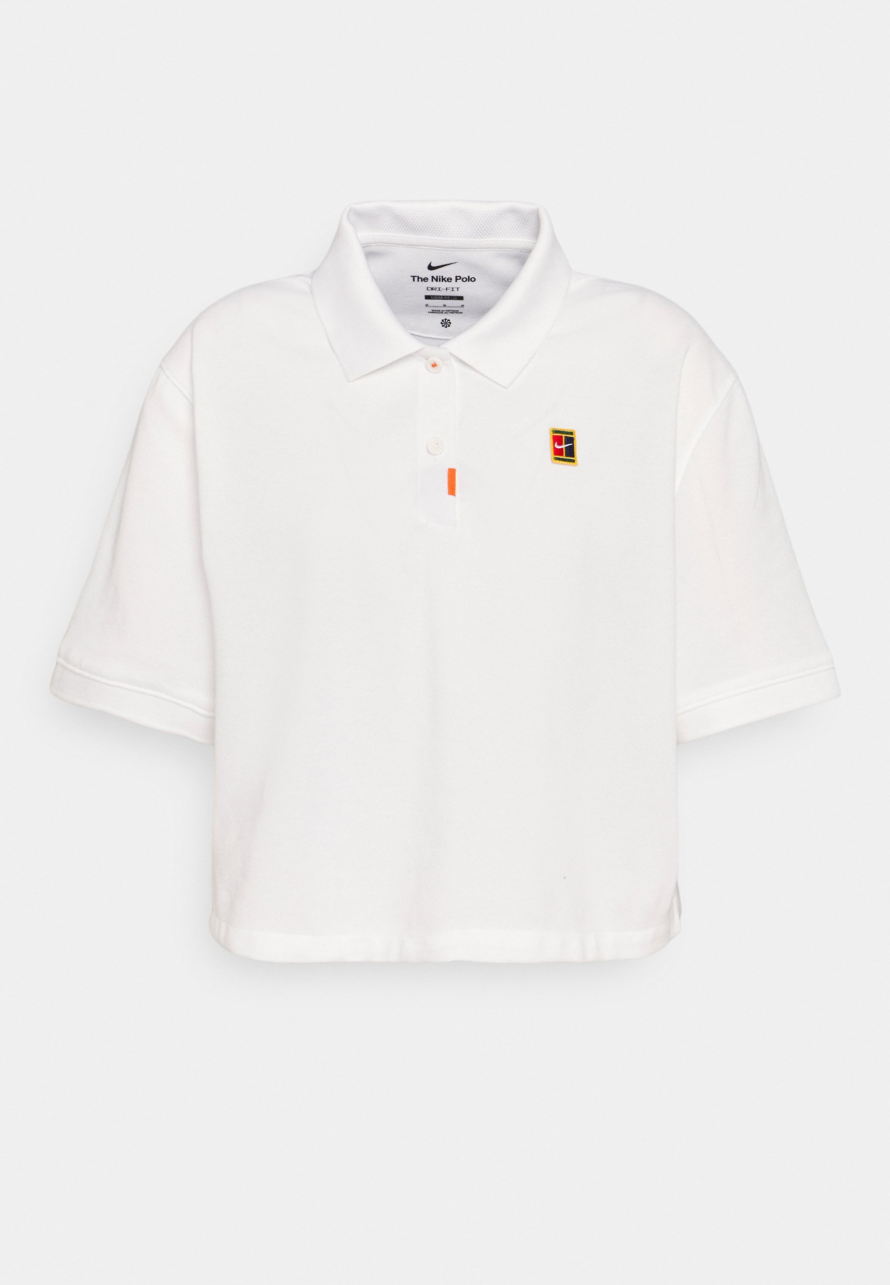 Nike Performance THE 2.0 HERITAGE - Polo shirt - white/brilliant  ornge/white - Zalando.co.uk