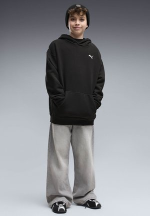 Puma, ESS CAT LOGO OVERSIZED BOXY TR HOODIE BOYS - Kapuutsiga pusa - black