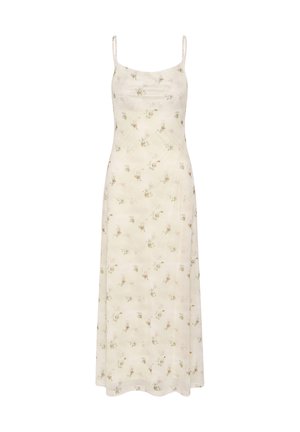 Kaffe, KABLAIR MESH DRESS - Galajurk - chalk brown flowers