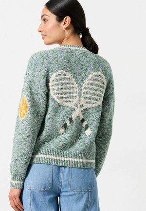 RACKET PATTERN - Strickjacke - green