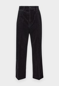 CROPPED FLAT FRONT - Nohavice - black