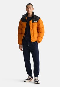 GANT TONAL ARCHIVE SHIELD PANTS granatowy