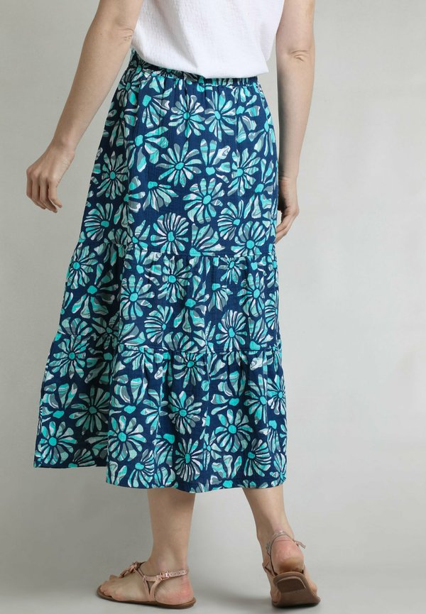 HARINI DOUBLE PRINTED MIDI - A-line skirt - aqua marine
