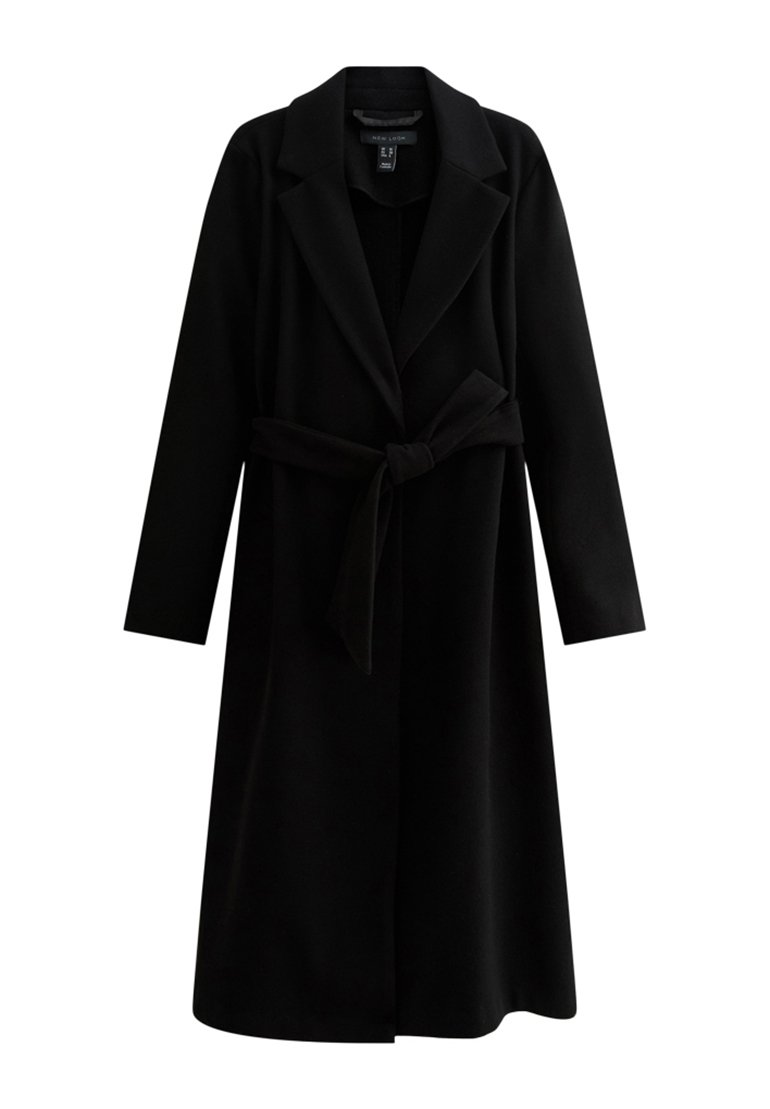 New Look TAILORED UNLINED LONGLINE BELTED Trenchcoat black