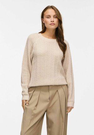 VILA, KNITTED PULLOVER VITULI ROUND NECK - Pullover - birch