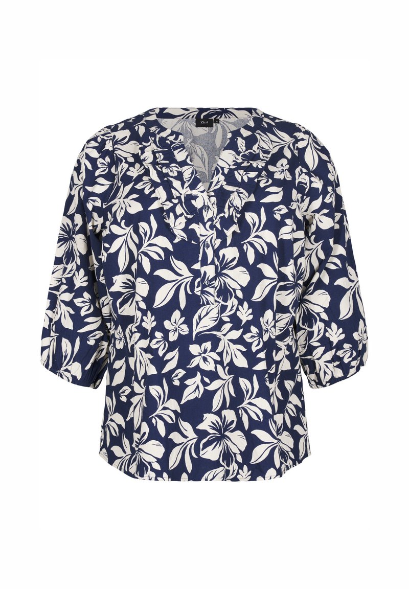 Zizzi Bluse - naval academy flower