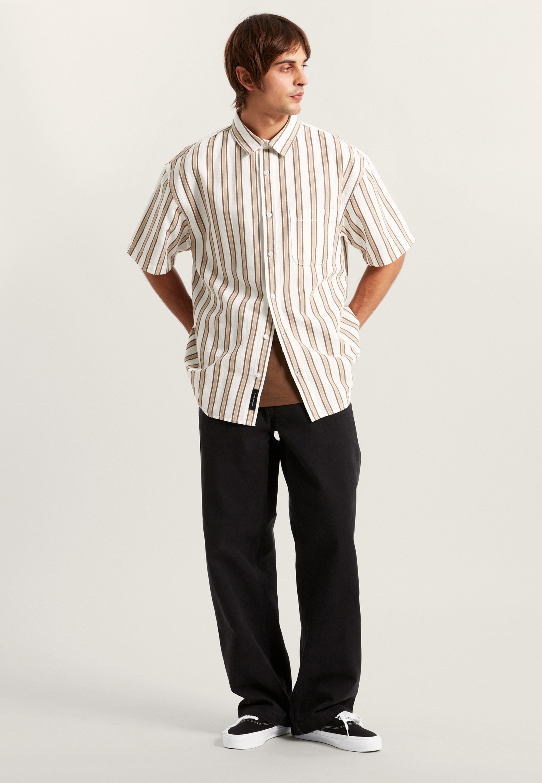 Vans LAWSON STRIPE. - Shirt - light brown/brown - Zalando.ie