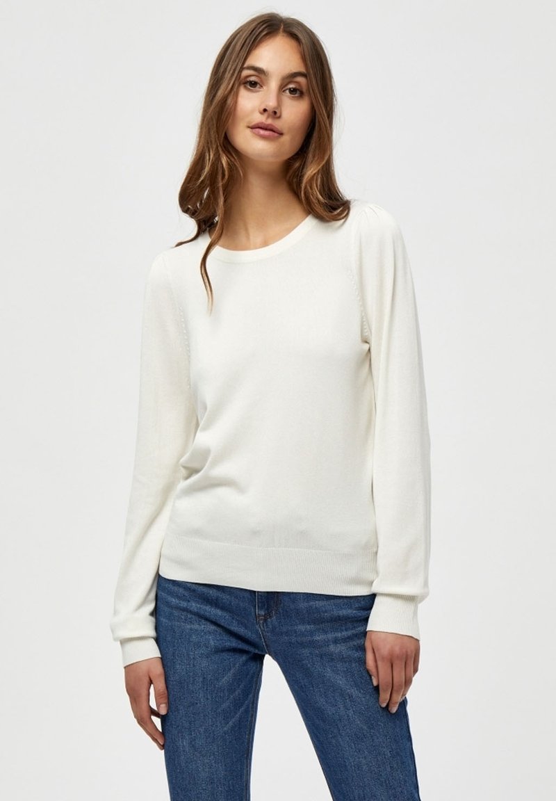 Damen Strickjacken | PEPPERCORN TANA PUFF LONGSLEEVE Strickpullover cloud dancer/offwhite - AX43419 Damen Strickjacken | PEPPERCORN TANA PUFF LONGSLEEVE Strickpullover cloud dancer/offwhite - AX43419