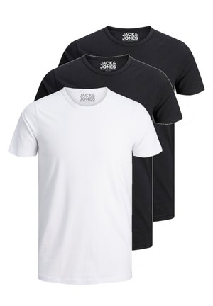 3 PACK O-NECK - T-Shirt basic - black/black/white