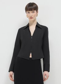 Calliope SCOLLO V CON ZIP - Hemdbluse - ultrablack