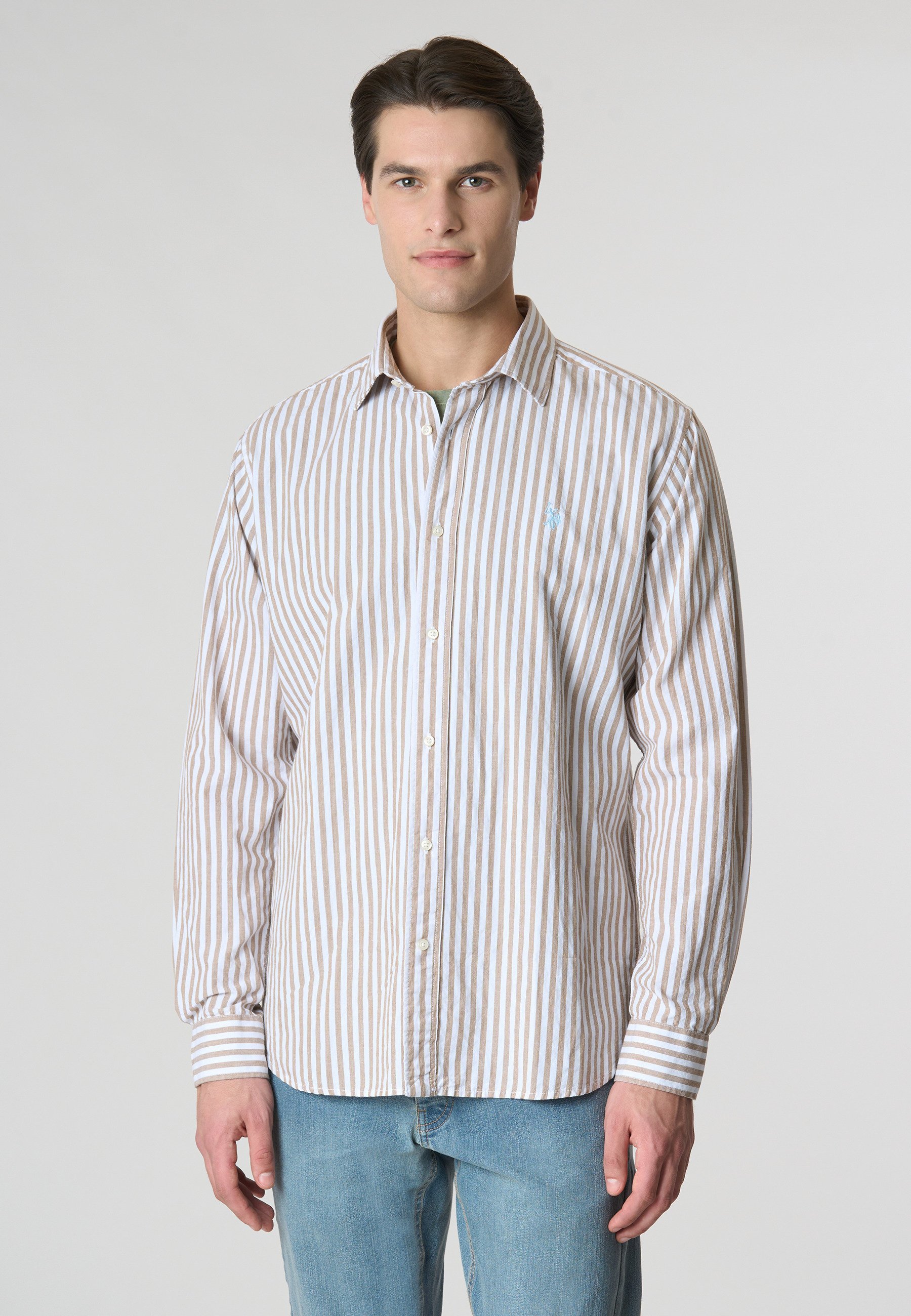 Polo Camicia beige