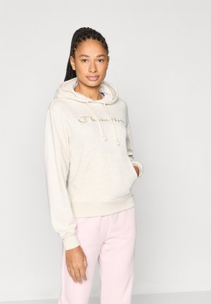 ICONS TONAL HOODIE SWEATSHIRT WITH BIG LOGO - Kapuutsiga pusa - off-white