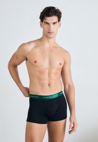 Tommy Hilfiger SIGNATURE TRUNK 3 PACK - Boxer alsónadrág - black/ornamental green/silver