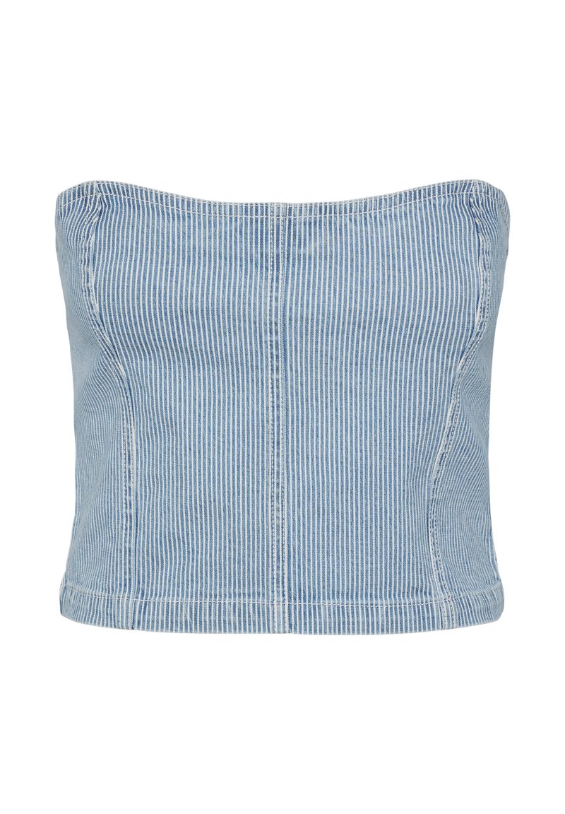 Pieces Top lichtblauw denim