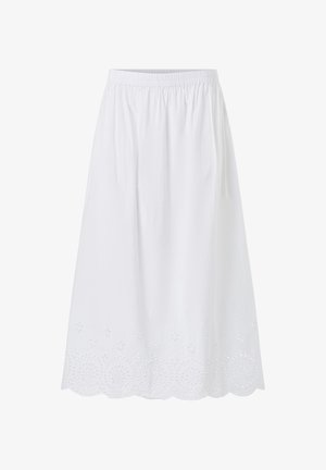 Ellos Collection, ROCK MIT EINER BRODERIE ANGLAISE. - A-snit nederdel - white