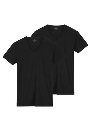 Dstrezzed, EASTWOOD 2 PACK V-NECK - Undershirt - black