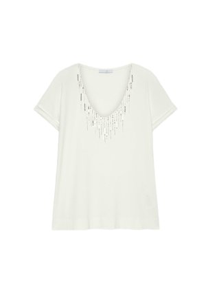Luisa Viola, T-SHIRT RICAMATA - T-shirts print - bianco