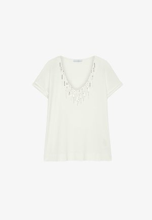 Luisa Viola, T-SHIRT RICAMATA - T-shirt imprimé - bianco