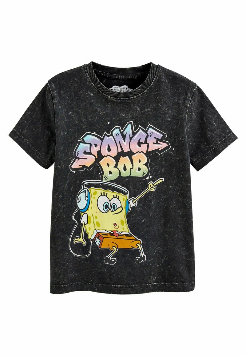 Next SPONGEBOB LICENSE TSHIRT Tshirt print black washed/zwart Zalando.be