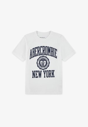 Abercrombie & Fitch IVY LEAGUE - T-shirt estampada - bright white