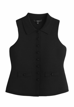 PETITE FIT - SMART BUTTON UP  - Waistcoat - black