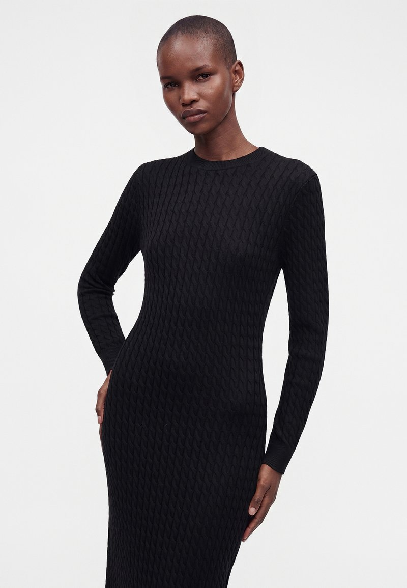 cable knit jumper dress black Tommy Hilfiger - FallFavorites