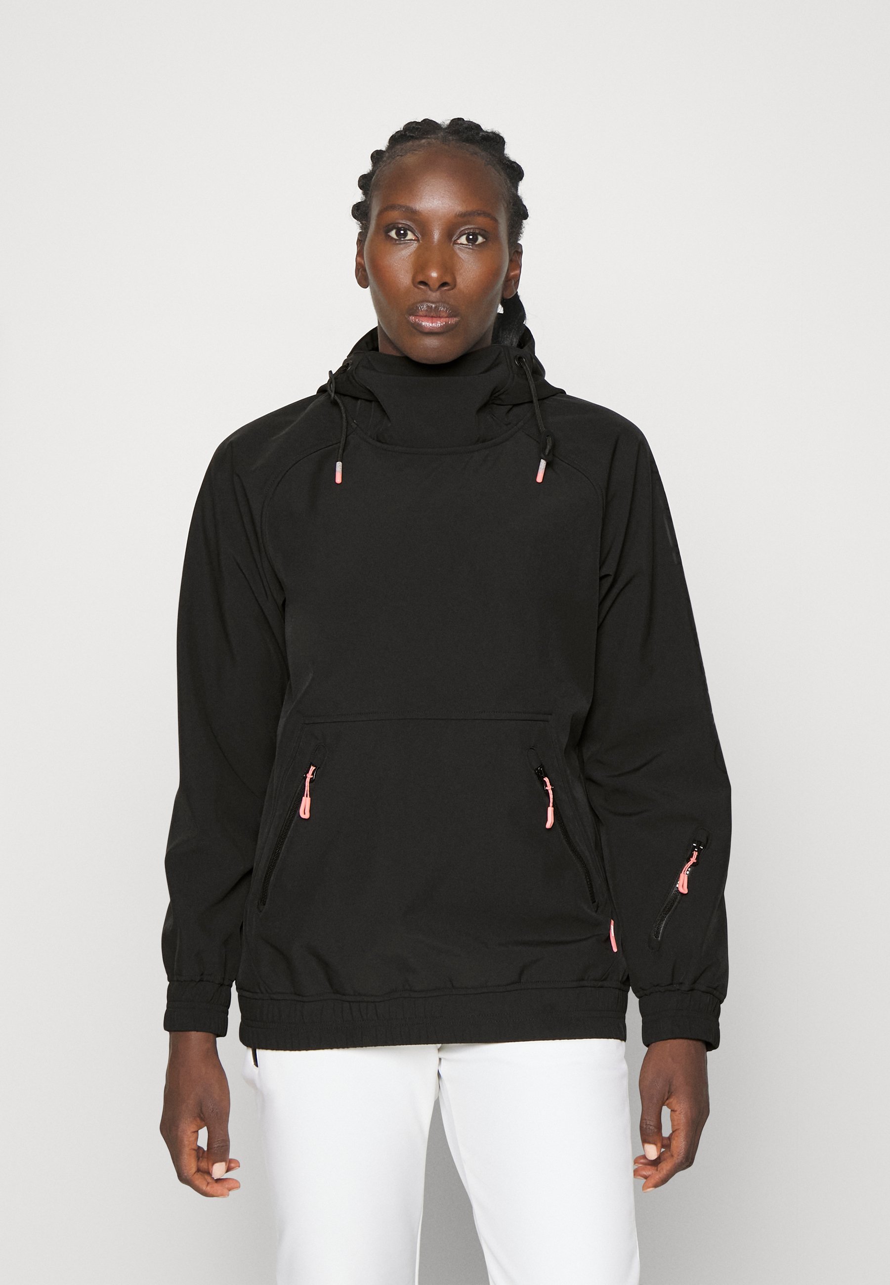 Veste De Ski Femme ICEPEAK - Manteau D'hiver Avec Capuche Marron & Noir - Taille S