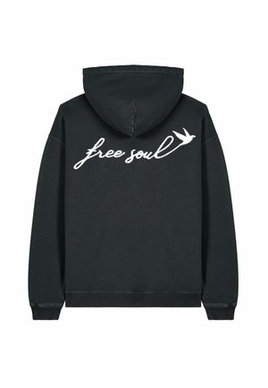 FREE SOUL EMBROIDERY UNISEX VINTAGE  - Sweat à capuche - black denim