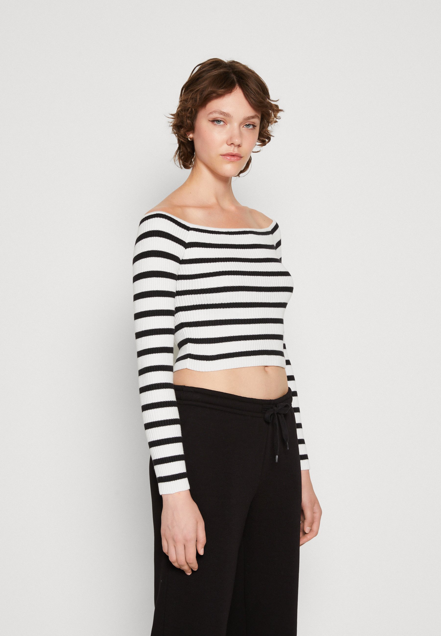 Hollister Co. Pullover - black/white/écru - ZALANDO.FR