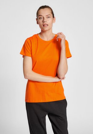 Hummel BASIC  - Basic T-shirt - orange tiger