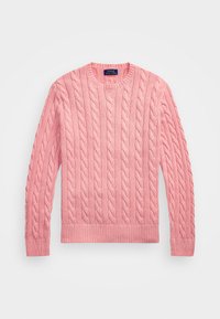CABLE-KNIT MINERAL-DYED COTTON SWEATER - Džemperis - rose