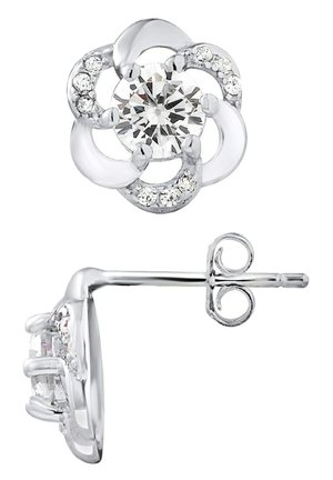 YASMINE EARRINGS FINE SILVER 925/1000 - Earrings - blanc