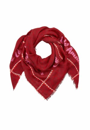 JACQUARD MIT LEO-MUSTER - Foulard - rot