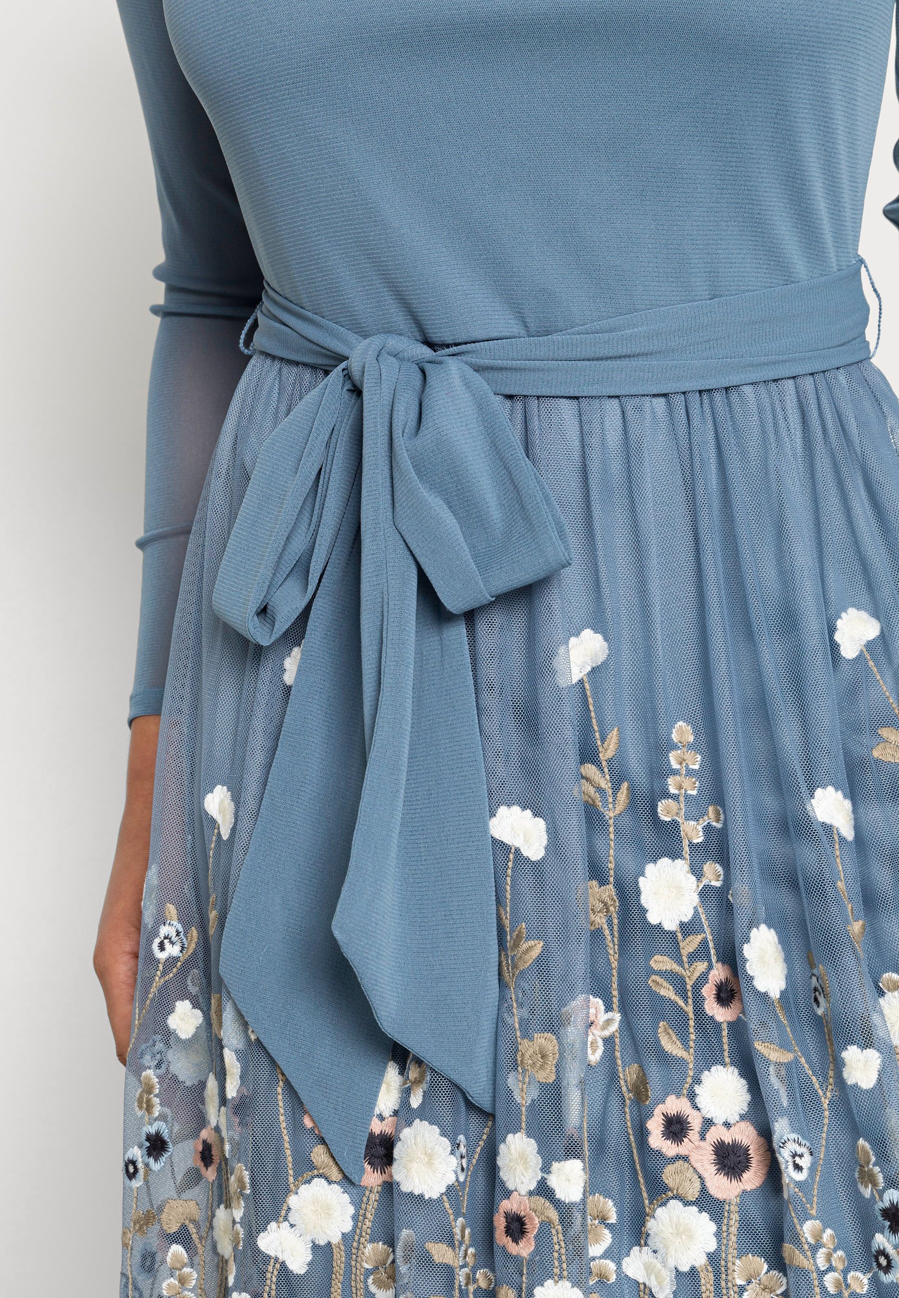 Esprit Collection EMBROID - Cocktailkleid/festliches Kleid - grey  blue/blaugrau - Zalando.de