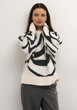 BIRTHE - Strickpullover - light sand melange