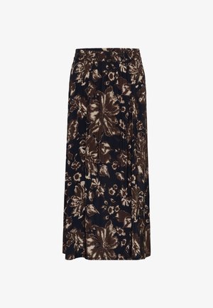 Bon'A Parte, BPMARGRARET - Jupe longue - black big brown flower print