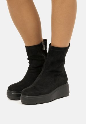 Bottines compensées - metallic black