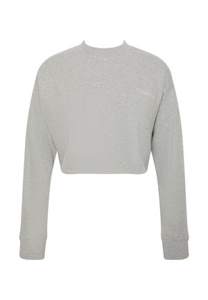 Calvin Klein Underwear, CROP LOGO COTTON JERSEY - Nachtwäsche Shirt - grey heather