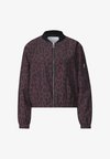 BLOUSON MIT RUNDHALS UND LEO-MUSTER - Blouson Bomber - very berry