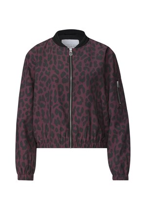 Street One Studio, BLOUSON MIT RUNDHALS UND LEO-MUSTER - Blouson Bomber - very berry