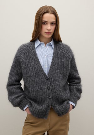 Cardigan - dark grey marl