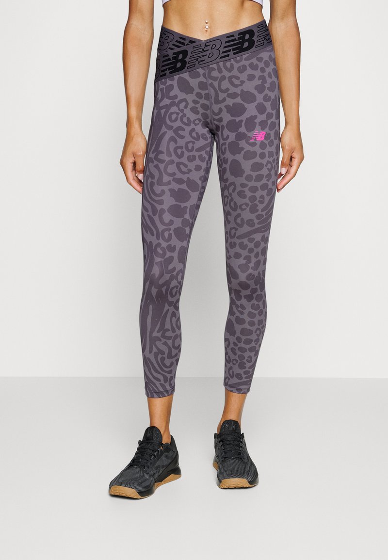 New Balance RELENTLESS CROSSOVER PRINTED HIGH RISE Legging grey
