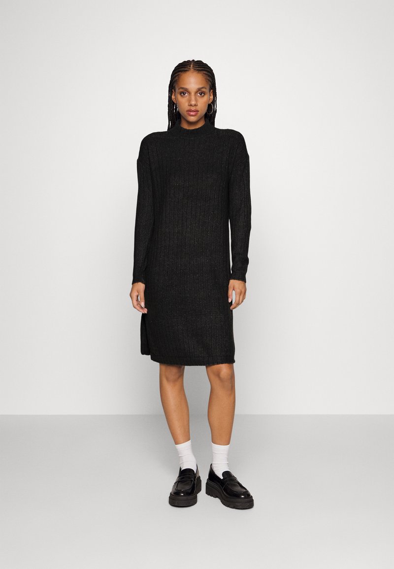 Vero Moda VMLULU LEFILE LS Jumper dress dark grey melange/mottled